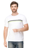 Men's Half Sleeves Round Neck Slim Fit White T-shirt