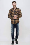 Men's Casual Full Sleeve Mustard  Shirt