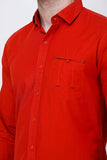 Men's Red Full Sleeve Slim Fit Casual Shirt
