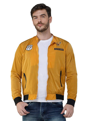 Men's Mustard Winterwear Zipper Bomber Jacket
