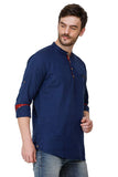Mens Navy Color Slim Fit Kurta