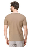 Men's Half Sleeves Henley Neck Slim Fit Peanut T-Shirt