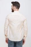 Men's Cream Full Sleeve Luxury Shirt