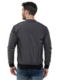 Men's Grey Winterwear Zipper Bomber Jacket colvynharris