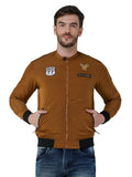 Men's Brown Winterwear Zipper Bomber Jacket