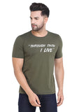 Men's Olive Slim Fit T-Shirts