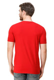 Men's Half Sleeves Round Neck Slim Fit Red T-Shirt
