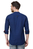 Mens Navy Color Slim Fit Kurta colvynharris
