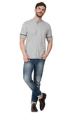 Mens Grey Regular Fit Kurta