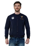 Men's Navy Blue Winterwear Zipper Bomber Jacket
