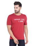Men's Red Slim Fit T-Shirts