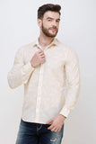 Men's Cream Full Sleeve Luxury Shirt
