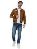 Men's Brown Winterwear Zipper Bomber Jacket