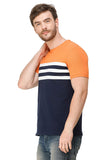 Men's Half Sleeves Round Neck Slim Fit Orange T-Shirt colvynharris