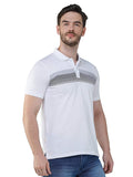 Men's Short Sleeve Slim Fit Collared White T-Shirt