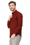 Men's Maroon Full Sleeve Slim Fit Luxury Shirt colvynharris