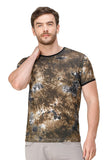 Men's Half Sleeves Round Neck Brown T-Shirt colvynharris