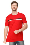 Men's Half Sleeves Round Neck Slim Fit Red T-Shirt