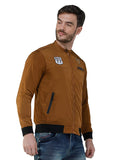Men's Brown Winterwear Zipper Bomber Jacket