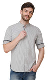 Mens Grey Regular Fit Kurta