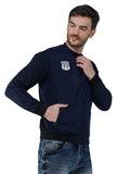 Men's Navy Blue Winterwear Zipper Bomber Jacket