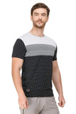 Men's Half Sleeves Round Neck Slim Fit Black T-Shirt colvynharris