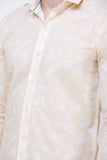 Men's Cream Full Sleeve Luxury Shirt colvynharris