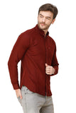 Men's Maroon Full Sleeve Slim Fit Luxury Shirt colvynharris