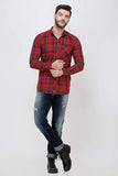 Men's Casual Full Sleeve Red Shirt