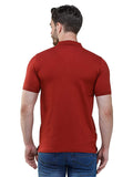 Men's Short Sleeve Slim Fit Collared Maroon T-Shirt colvynharris