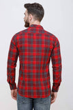 Men's Casual Full Sleeve Red Shirt