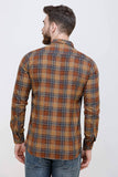 Men's Casual Full Sleeve Brown Shirt