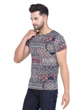 Men's Multicolor Slim Fit T-Shirts