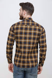 Men's Casual Full Sleeve Mustard  Shirt