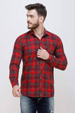 Men's Casual Full Sleeve Red Shirt colvynharris