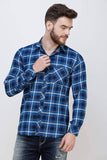 Men's Casual Full Sleeve Blue Shirt