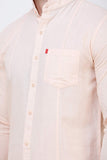 Men's Light Pink Full Sleeve Slim Fit Luxury Shirt