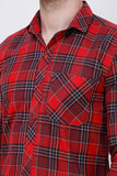 Men's Casual Full Sleeve Red Shirt