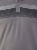 Men's Short Sleeve Slim Fit Collared Grey T-Shirt
