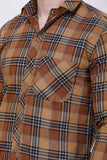 Men's Casual Full Sleeve Brown Shirt