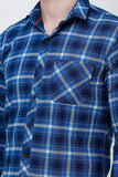 Men's Casual Full Sleeve Blue Shirt