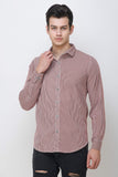 COLVYNHARRIS JEANS Men casualwear Full Sleeve Slim Fit Shirt Collar Luxury Maroon Stripes Shirt