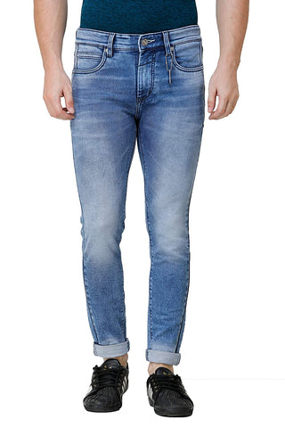 Men's Casualwear Slim Fit Mid-Rise Clean Look Stretchable Denim Jeans