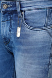 Men's Casualwear Slim Fit Mid-Rise Clean Look Stretchable Denim Jeans