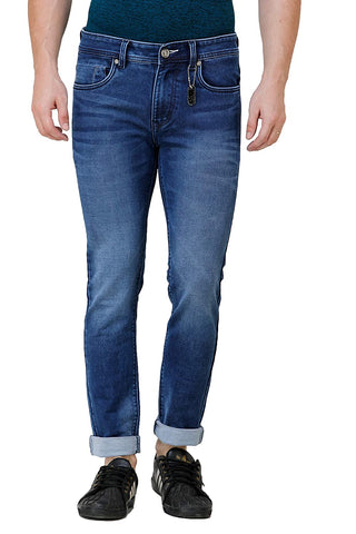 Regular Fit Mid-Rise Clean Look Stretchable Denim Jeans