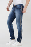 Colvyn Harris Men's Casualwear Regular Fit Mid-Rise Clean Look Stretchable Stretchable Light Blue Denim Jeans