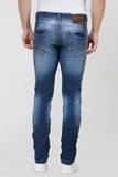 Colvyn Harris Men's Casualwear Regular Fit Mid-Rise Clean Look Stretchable Stretchable Light Blue Denim Jeans