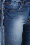 Colvyn Harris Men's Casualwear Regular Fit Mid-Rise Clean Look Stretchable Stretchable Light Blue Denim Jeans