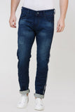 Colvyn Harris Men's Casualwear Regular Fit Mid-Rise Clean Look Stretchable Stretchable Blue Denim Jeans