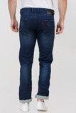 Colvyn Harris Men's Casualwear Regular Fit Mid-Rise Clean Look Stretchable Stretchable Blue Denim Jeans
